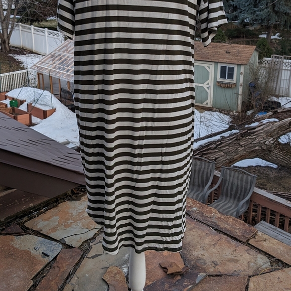 Red Lolly Green/White Striped Maxi Dress S please read measurements. - Picture 11 of 13